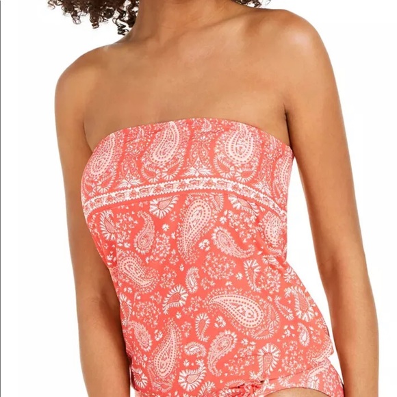 MICHAEL Michael Kors Other - Michael Kors Blouson Bandeau Tankini Swim Top